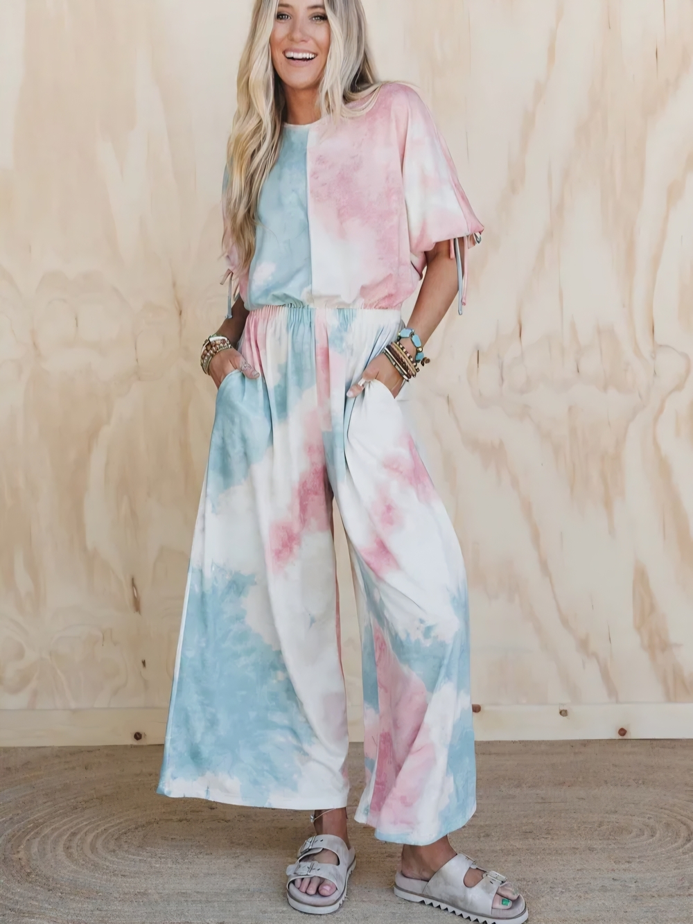 Three Bird Nest - CAROLINA COMFY - Wide Leg Jumpsuit MED